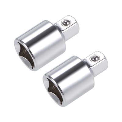 Harfington Uxcell 2 Pcs 1/2 Inch Drive (F) x 3/8 Inch (M) Socket Reducer, Female to Male