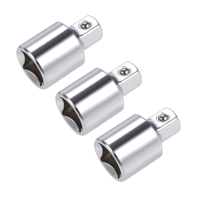 Harfington Uxcell 3 Pcs 1/2 Inch Drive (F) x 3/8 Inch (M) Socket Reducer, Female to Male