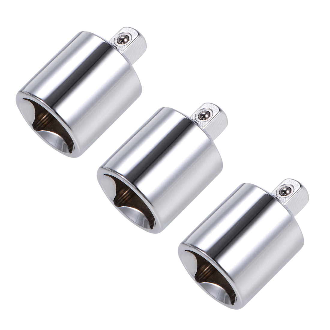 uxcell Uxcell 3 Pcs 1/2 Inch Drive (F) x 1/4 Inch (M) Socket Reducer, Female to Male