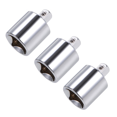 Harfington Uxcell 3 Pcs 1/2 Inch Drive (F) x 1/4 Inch (M) Socket Reducer, Female to Male