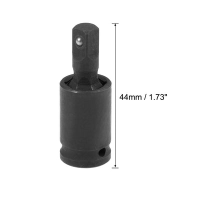 Harfington Uxcell Universal Socket Joint 1/4-Inch Hex Ball Spring Swivel Socket Adapter Cr-V Black