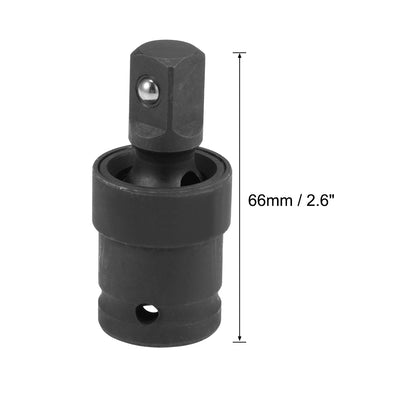 Harfington Uxcell 1/2 Inch Drive Universal Joint Impact Socket, Cr-V