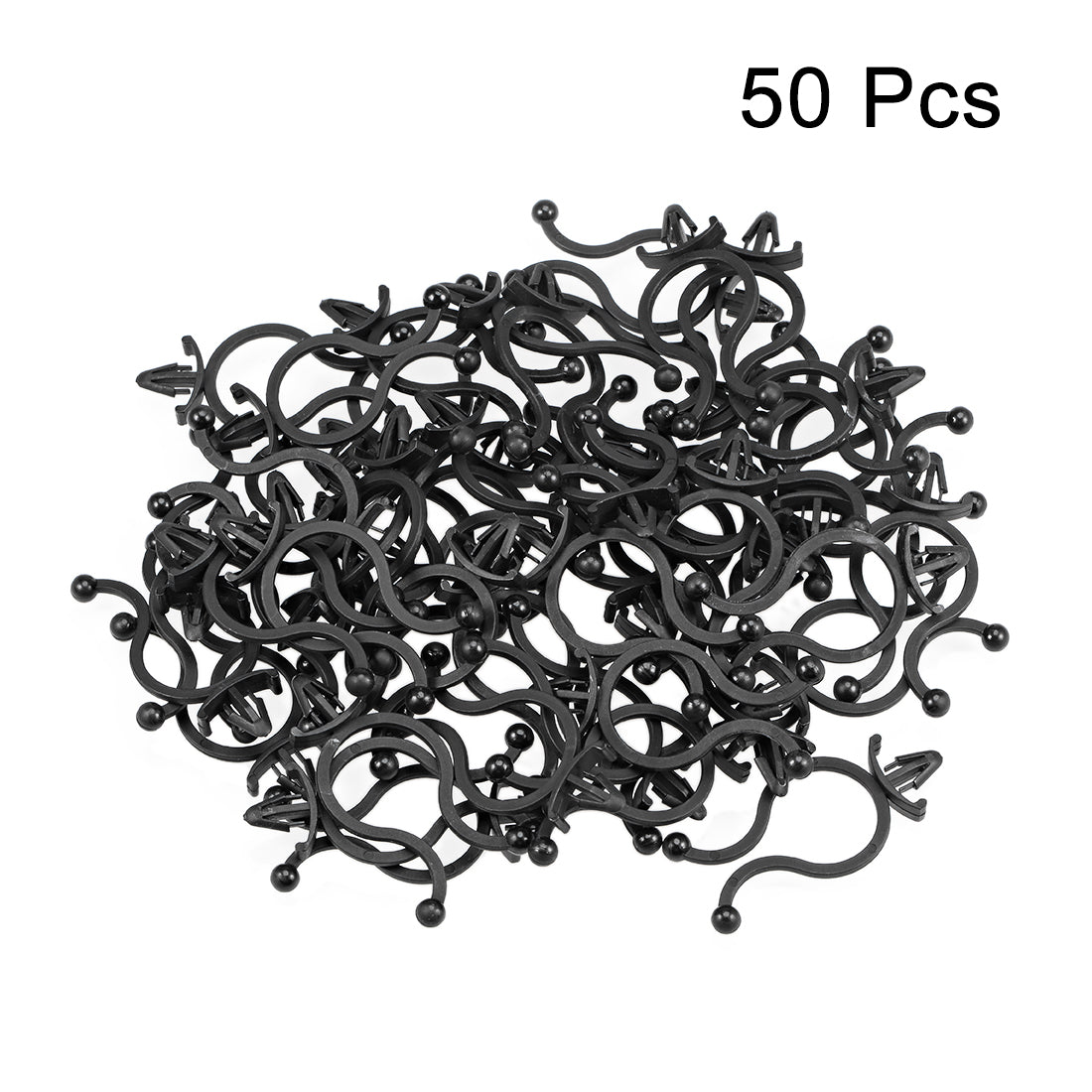 uxcell Uxcell Twist Lock Cable Wire Ties Nylon U Shape Save Place 15mm Dia Black 50pcs
