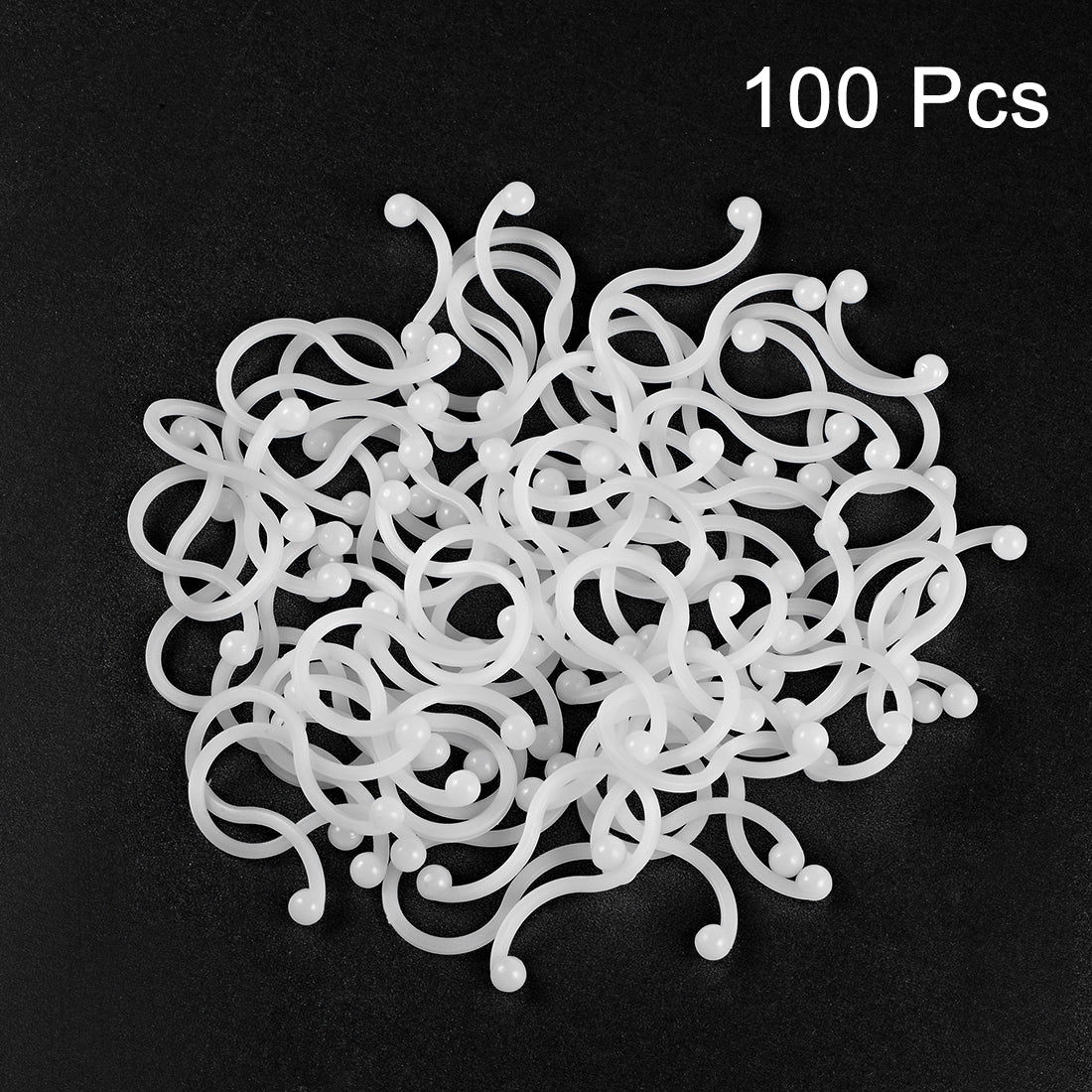 uxcell Uxcell Twist Lock Cable Wire Ties Nylon U Shape Save Place 12.2mm Dia White 100pcs