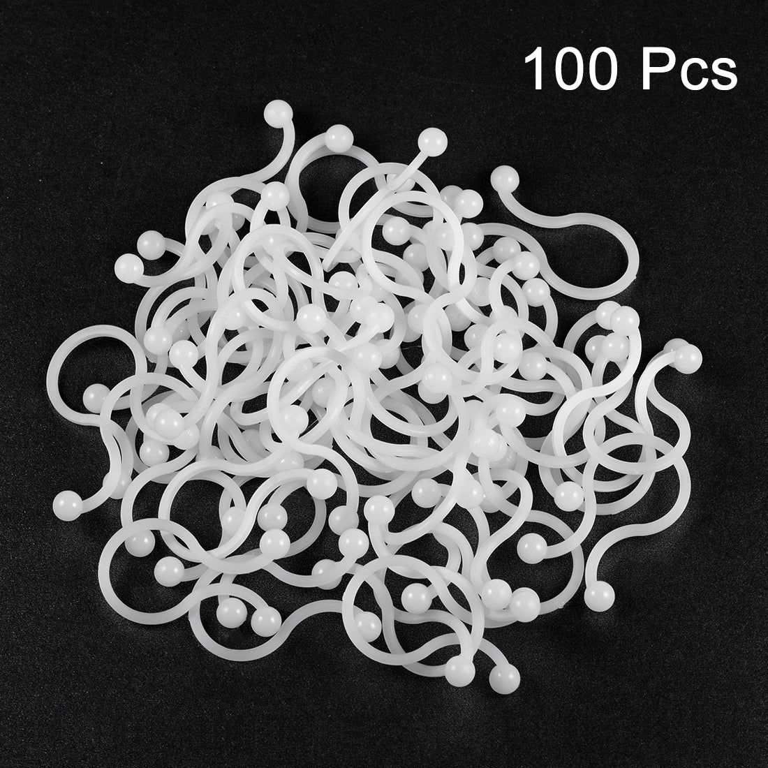 uxcell Uxcell Twist Lock Cable Wire Ties Nylon U Shape Save Place 14.2mm Dia White 100pcs