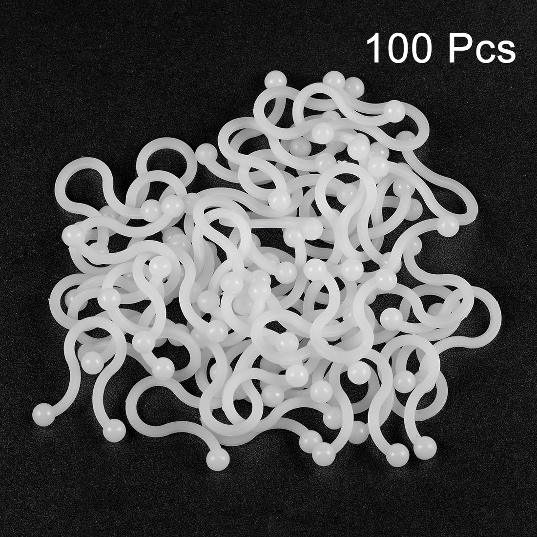 uxcell Uxcell Twist Lock Cable Wire Ties Nylon U Shape Save Place 7mm Dia White 100pcs