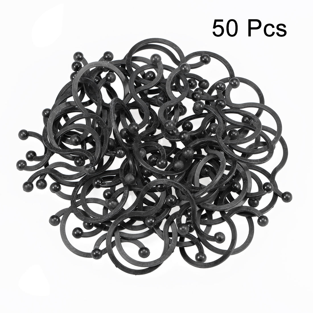 uxcell Uxcell Twist Lock Cable Wire Ties Nylon U Shape Save Place 18mm Dia Black 50pcs