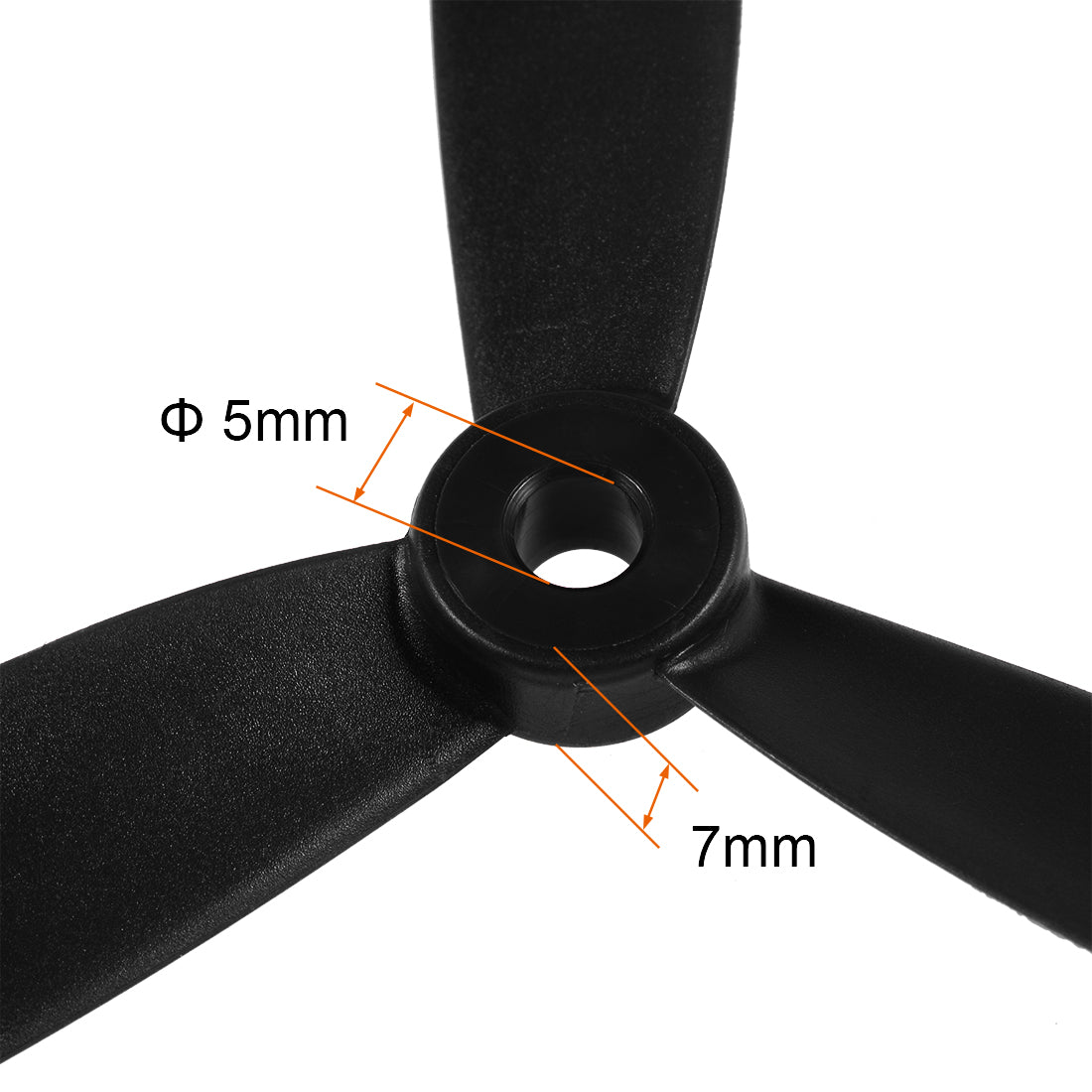 uxcell Uxcell RC Propellers 4045 4x4.5 Inch CW CCW 3-Vane for Quadcopter Multirotor Black 2 Pairs