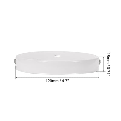 Harfington Uxcell Retro Light Canopy Kit Wall Sconce Lamp Plate Fixture 120mm 4.7Inch White