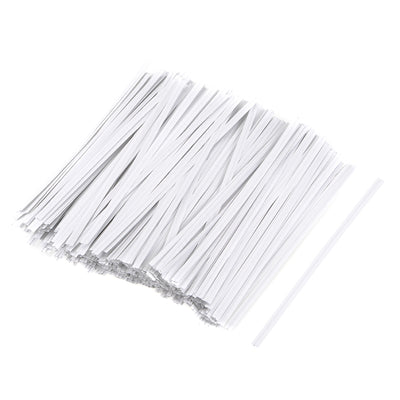Harfington Uxcell Long Strong Paper Twist Ties 4 Inches Quality Tie for Tying Gift Bags Art Craft Ties Manage Cords White 200pcs