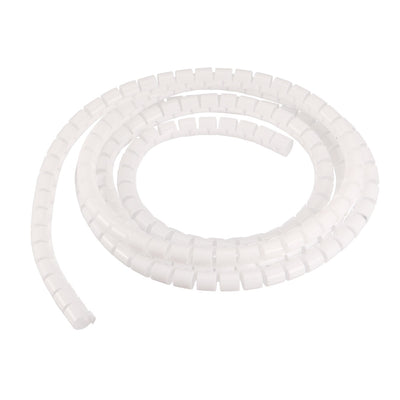 Harfington Uxcell Cable Management Sleeve Wire Wrap Cord Organizer 7mm x 8mm 2 Meters Length White