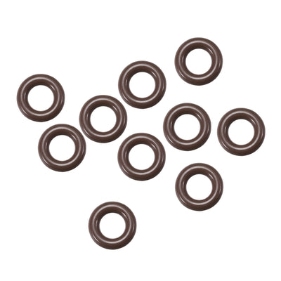Harfington Uxcell Fluorine Rubber O Rings, Seal Gasket Brown 10Pcs