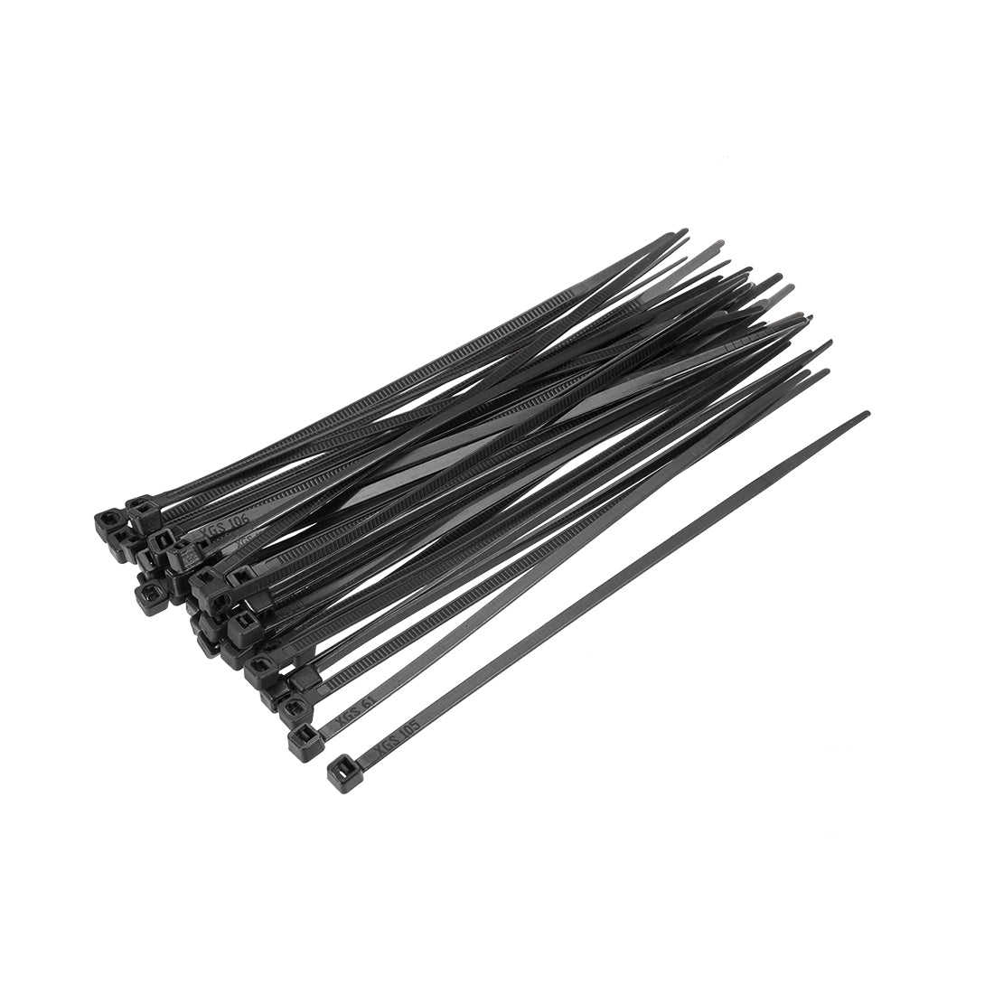 uxcell Uxcell Cable Zip Ties 120mmx3.2mm Self-Locking Nylon Tie Wraps Black 500pcs