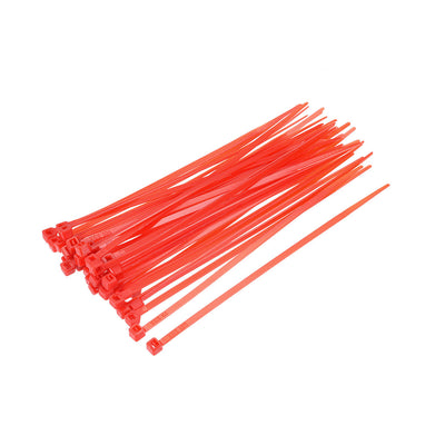 Harfington Uxcell Cable Zip Ties 150mmx3.6mm Self-Locking Nylon Tie Wraps Red 40pcs