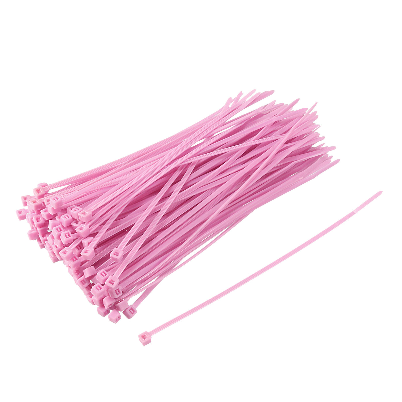 uxcell Uxcell Cable Zip Ties 150mmx2.5mm Self-Locking Nylon Tie Wraps Pink 120pcs