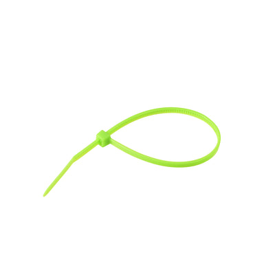 Harfington Uxcell Cable Zip Ties 150mmx2.5mm Self-Locking Nylon Tie Wraps Fluorescent Green 120pcs