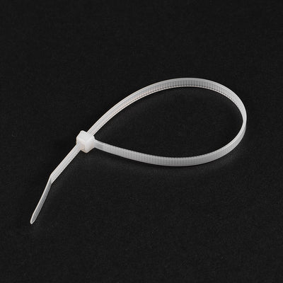 Harfington Uxcell Cable Zip Ties 200mmx4mm Multi-Purpose Nylon Tie Wraps White 100pcs
