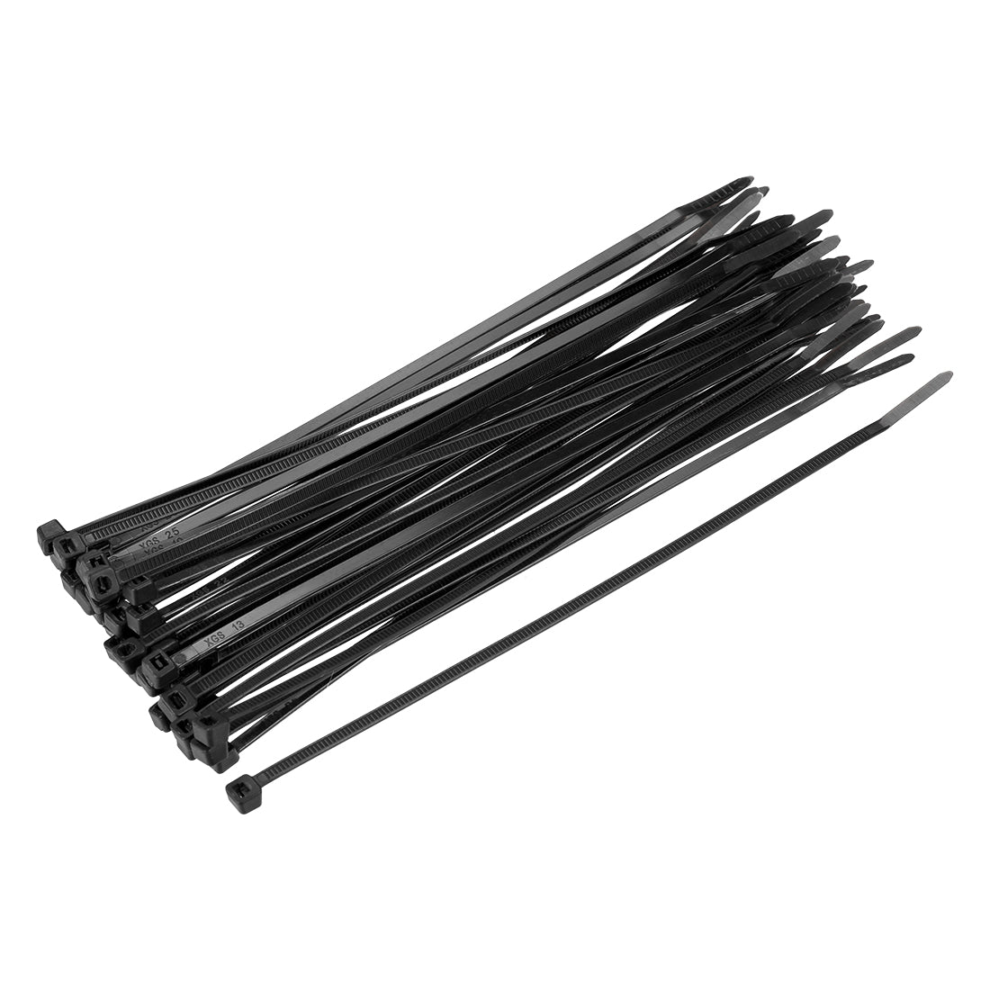 uxcell Uxcell Cable Zip Ties 200mmx4mm Self-Locking Nylon Tie Wraps Black 150pcs