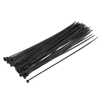 Harfington Uxcell Cable Zip Ties 250mmx4mm Self-Locking Nylon Tie Wraps Black 40pcs