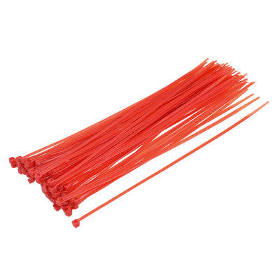 Harfington Uxcell Cable Zip Ties 250mmx3.6mm Self-Locking Nylon Tie Wraps Red 40pcs