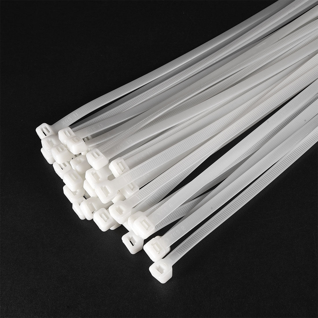 uxcell Uxcell Cable Zip Ties 300mmx4mm Self-Locking Nylon Tie Wraps White 60pcs