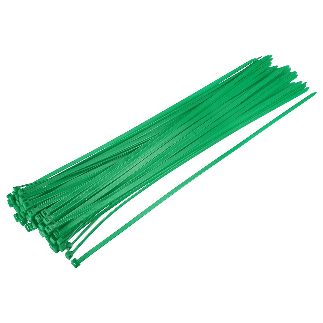 uxcell Uxcell Cable Zip Ties 300mmx3.6mm Self-Locking Nylon Tie Wraps Green 100pcs