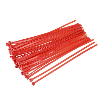 Harfington Uxcell Cable Zip Ties 200mmx4.8mm Self-Locking Nylon Tie Wraps Red 40pcs