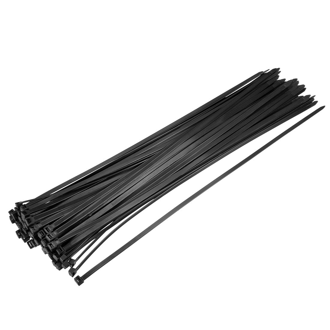 uxcell Uxcell Cable Zip Ties 250mmx3.3mm Self-Locking Nylon Tie Wraps Black 60pcs