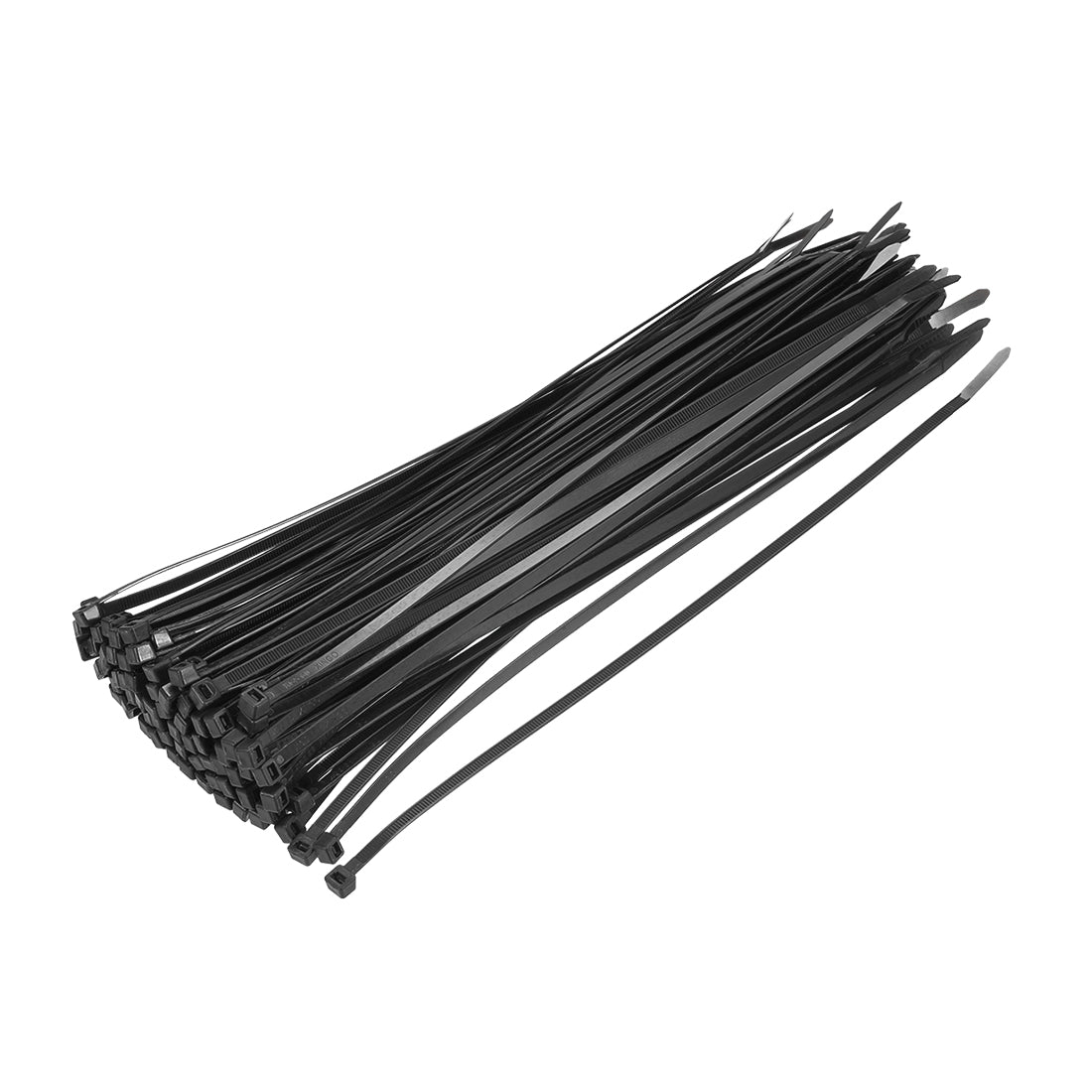uxcell Uxcell Cable Zip Ties 300mmx4.8mm Self-Locking Nylon Tie Wraps Black 40pcs