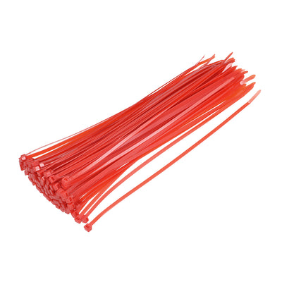 Harfington Uxcell Cable Zip Ties 300mmx4.8mm Self-Locking Nylon Tie Wraps Red 40pcs