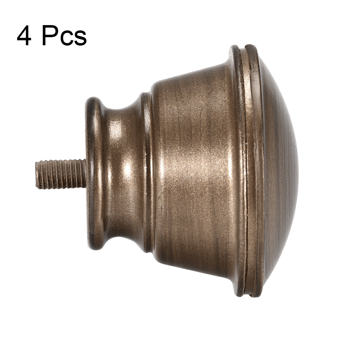 uxcell Uxcell Curtain Rod Finials Plastic End 44mm x 42mm Brown 4pcs