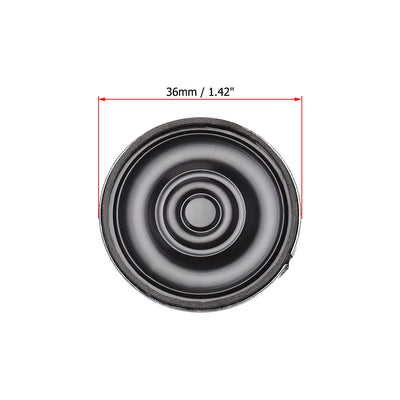 Harfington Uxcell 0.5W 16 Ohm Micro Internal Speaker Magnet Loudspeaker 36mm Dia 2pcs