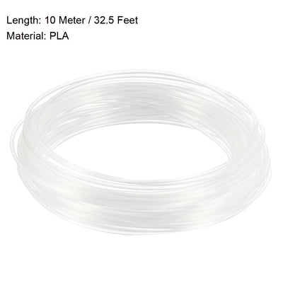 Harfington Uxcell 10 Meter/32.5 Ft PLA 3D Pen/3D Printer Filament, 1.75 mm Transparent