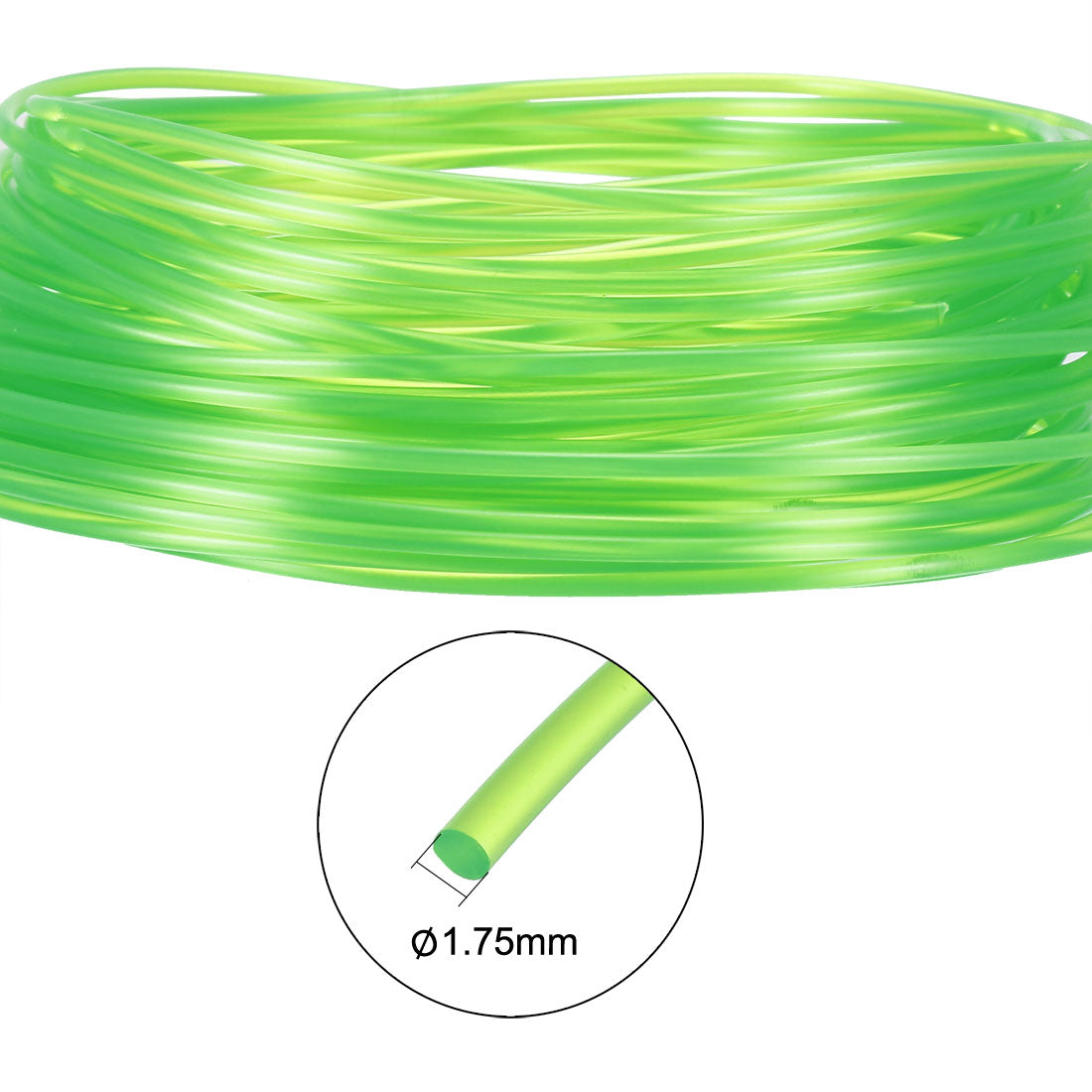 uxcell Uxcell 10 Meter/32.5 Ft PLA 3D Pen/3D Printer Filament, 1.75 mm Transparent Green