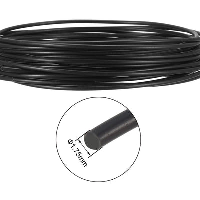Harfington Uxcell 5 Meter/16 Ft PCL 3D Pen/3D Printer Filament, 1.75 mm Black
