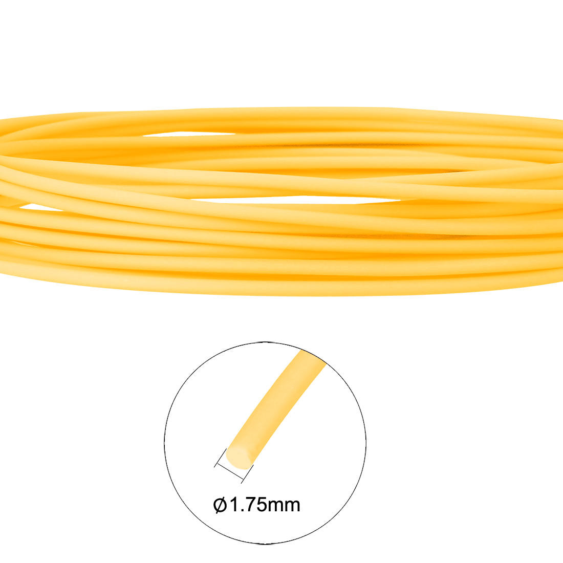 uxcell Uxcell 5 Meter/16 Ft PCL 3D Pen/3D Printer Filament, 1.75 mm Yellow