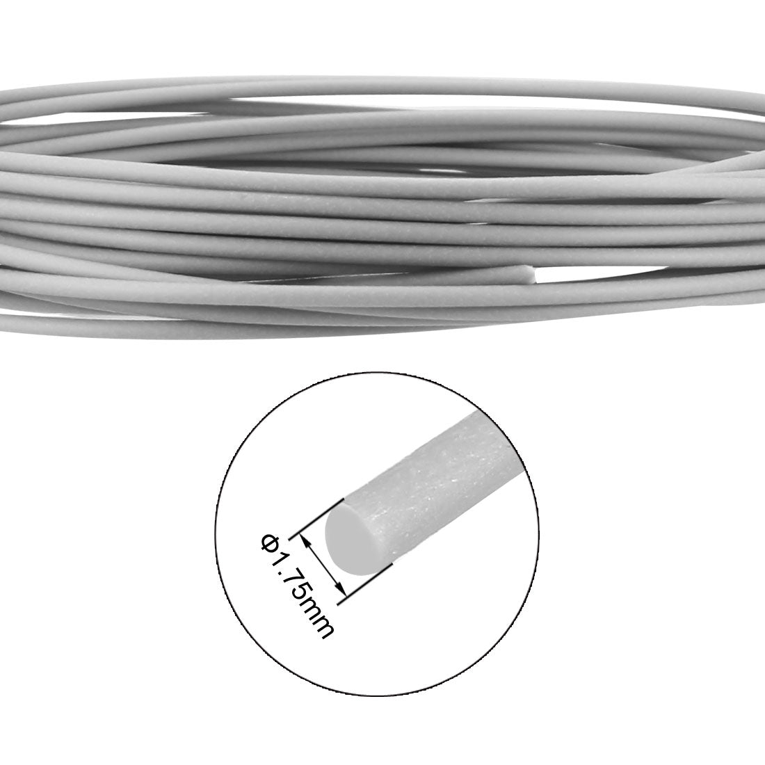 uxcell Uxcell 5 Meter/16 Ft PCL 3D Pen/3D Printer Filament, 1.75 mm Silver
