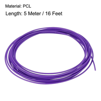 Harfington Uxcell 5 Meter/16 Ft PCL 3D Pen/3D Printer Filament, 1.75 mm Purple