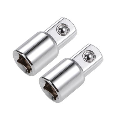 Harfington Uxcell 2 Pcs 3/8" Drive F x 1/2" M Socket Adapter for Ratchet Wrenches, Female to Male
