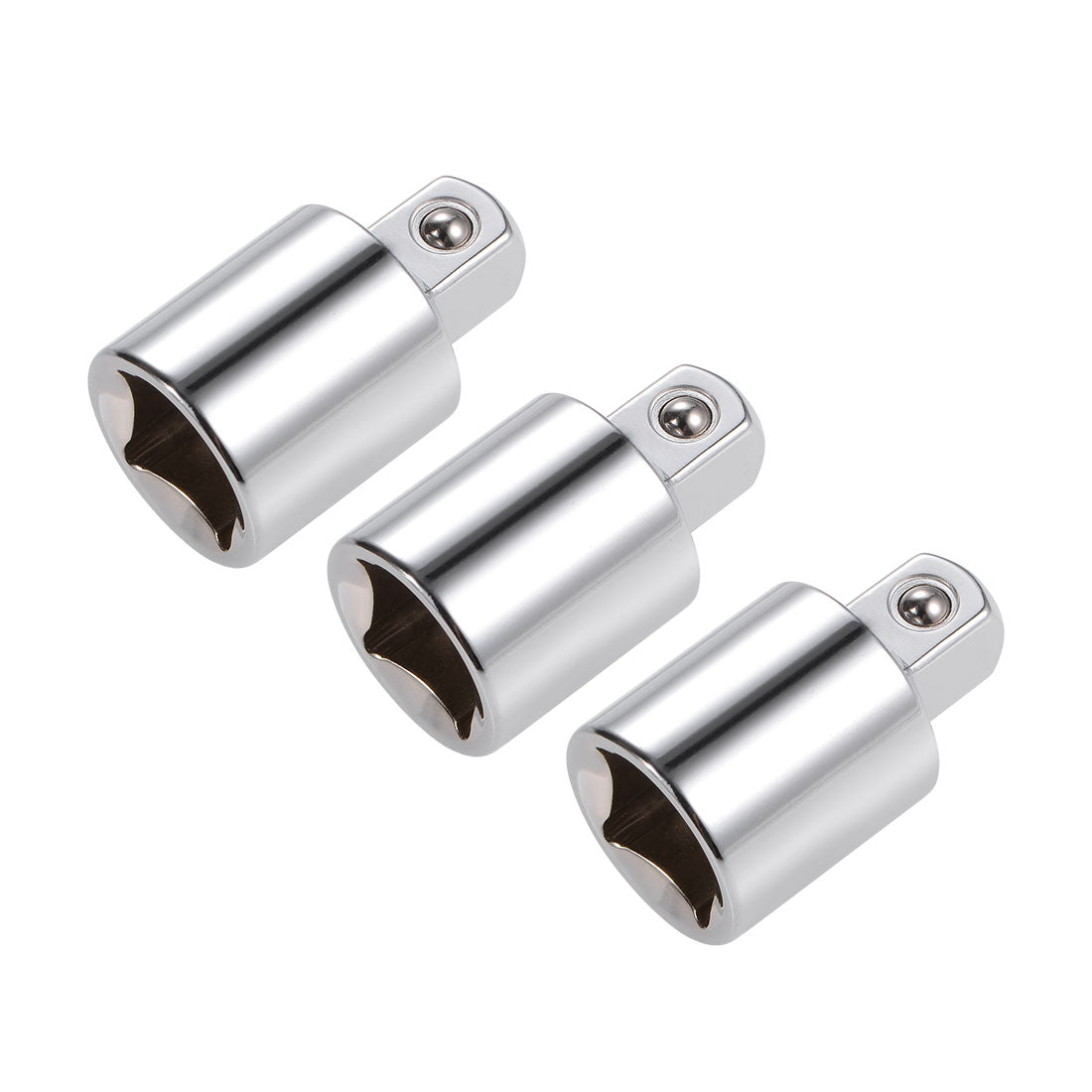 uxcell Uxcell 3 Pcs 1/2" Drive F x 3/8" M Socket Reducer for Ratchet Wrenches, Female to Male