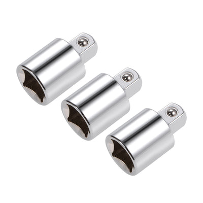 Harfington Uxcell 3 Pcs 1/2" Drive F x 3/8" M Socket Reducer for Ratchet Wrenches, Female to Male