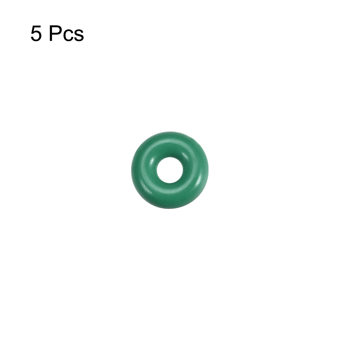 uxcell Uxcell Fluorine Rubber O Rings, 7mm OD, 2.2mm Inner Diameter, 2.4mm Width, Seal Gasket Green 5Pcs