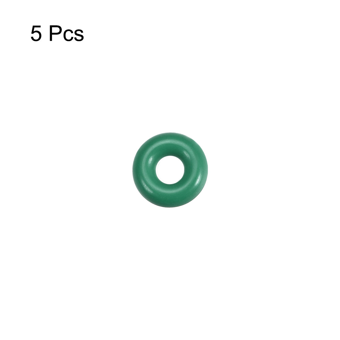 uxcell Uxcell Fluorine Rubber O Rings, 8mm OD, 3.2mm Inner Diameter, 2.4mm Width, Seal Gasket Green 5Pcs