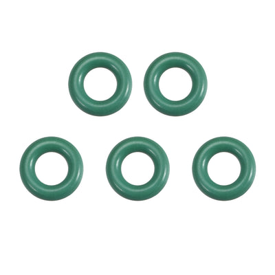 Harfington Uxcell Fluorine Rubber O Rings, 10mm OD, 5.2mm Inner Diameter, 2.4mm Width, Seal Gasket Green 5Pcs