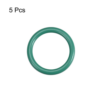 Harfington Uxcell Fluorine Rubber O Rings, 21mm OD, 16.2mm Inner Diameter, 2.4mm Width, Seal Gasket Green 5Pcs