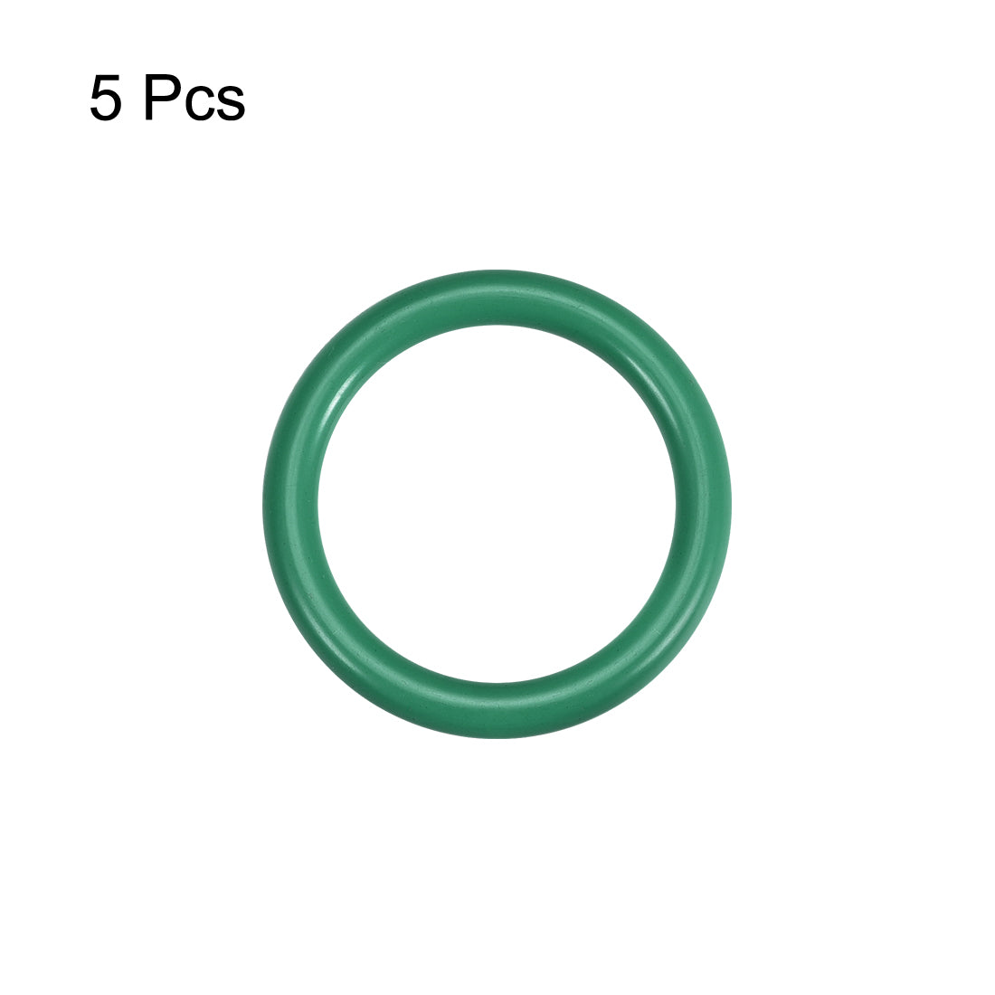 uxcell Uxcell Fluorine Rubber O Rings, 23mm OD, 18.2mm Inner Diameter, 2.4mm Width, Seal Gasket Green 5Pcs