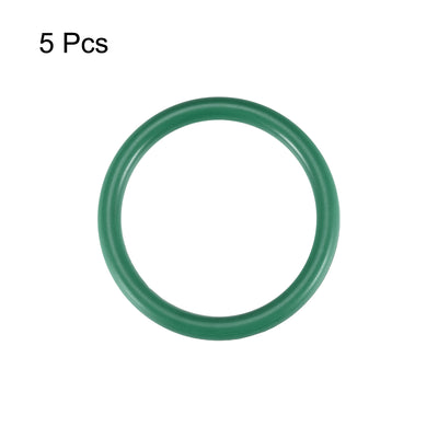 Harfington Uxcell Fluorine Rubber O Rings, 32mm OD, 25mm Inner Diameter, 3.5mm Width, Seal Gasket Green 5Pcs