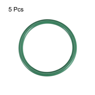 Harfington Uxcell Fluorine Rubber O Rings, 41mm OD, 34mm Inner Diameter, 3.5mm Width, Seal Gasket Green 5Pcs