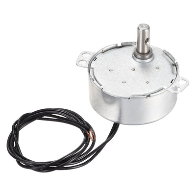 Harfington Uxcell Synchronous Motor 220-240 VAC 50/60 Hz 4W 2.5-3 RPM/MIN C/ Direction with 7mm Flexible Coupling Connector for Model or Guide Motor