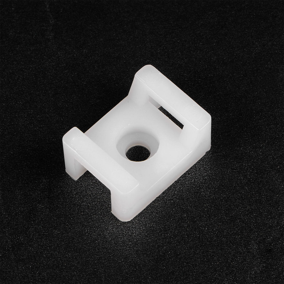 uxcell Uxcell Cable Tie Base Saddle Type Mount Wire Holder Permanently Anchor To Wall Desk 21.5x16x10mm White 100pcs